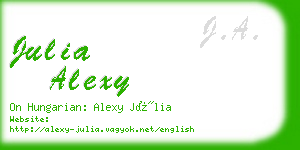 julia alexy business card